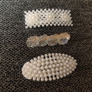 Elegant Pearl and Crystal Hair Clips